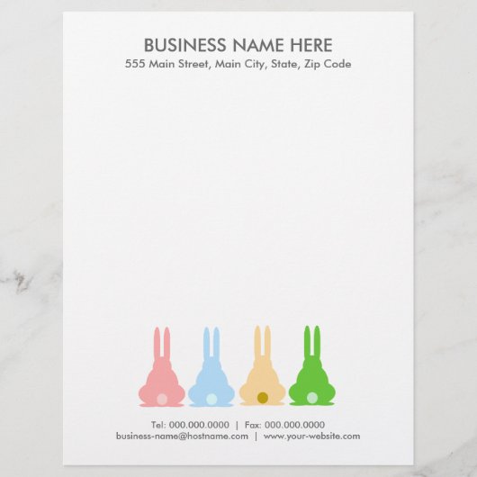Bunnies Briefhoofd Ontwerp (Voorkant)