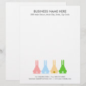 Bunnies Briefhoofd Ontwerp (Voorkant / Achterkant)