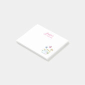 Bunnies, Butterflies en Daisies Baby shower Post-it® Notes (Schuin)