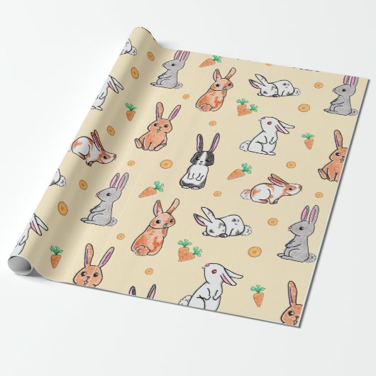 Bunnies Cadeaupapier (Uitgerold)
