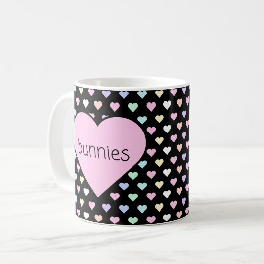 Bunnies Coeurs Mug (Devant gauche)