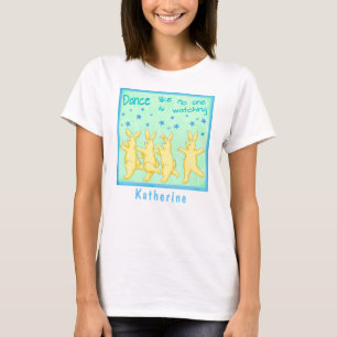Bunnies Dance, net als niemand die Geel Groen kijk T-shirt