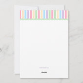 Bunnies de Pâques colorés Grossesse Faire-part (Dos)