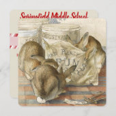 Bunnies de vente de gâteaux de vacances Faire-part (Devant / Derrière)