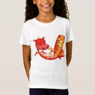 Bunnies die op draak glijden t-shirt