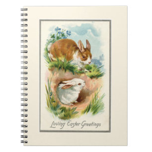 Bunnies die van het Notitieboek van de Pasen houd