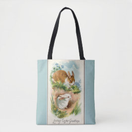  Bunnies die van Pasblauw houden Draagtas