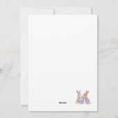 Bunnies d'oeufs de la carte de Pâques plat (Dos)