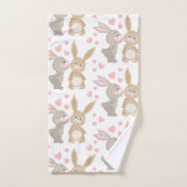Bunnies doux et amarrés (Serviette à main)