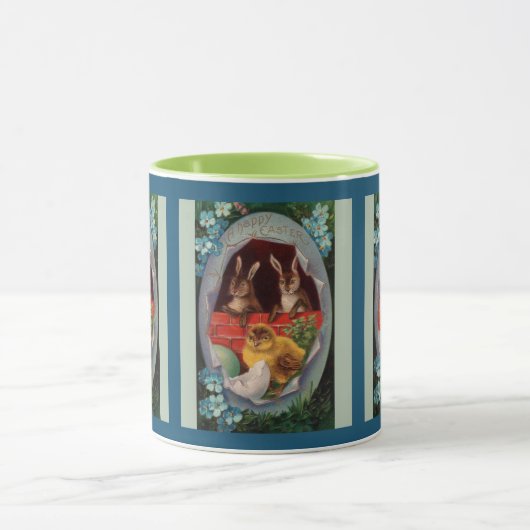 Bunnies en Chick  Pasen Koffie Mok (Midden)
