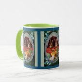Bunnies en Chick  Pasen Koffie Mok (Voorkant links)