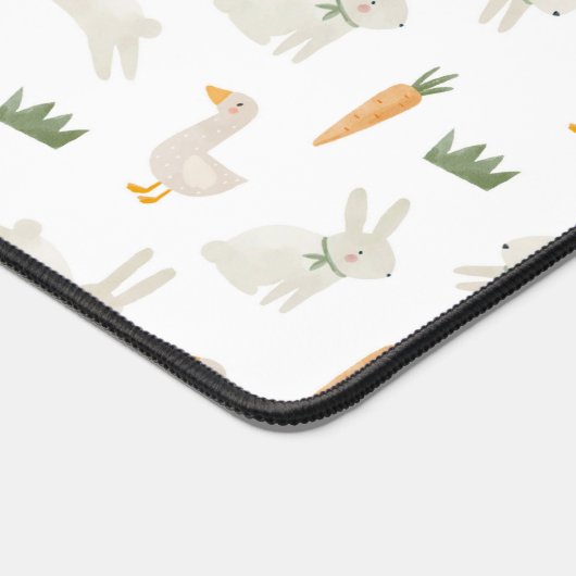 Bunnies en eenden op het Boerderij Pattern Bureaumat (Hoek)