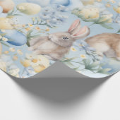 Bunnies en eiertuin cadeaupapier (Hoek)