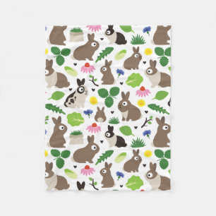 Bunnies en hun behandelingen fleece deken