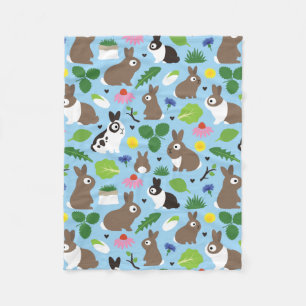 Bunnies en hun behandelingen fleece deken