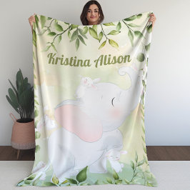 Bunnies en olifant Kind Blanket Fleece Deken