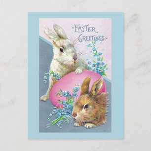  Bunnies en reuzenroze eieren Briefkaart
