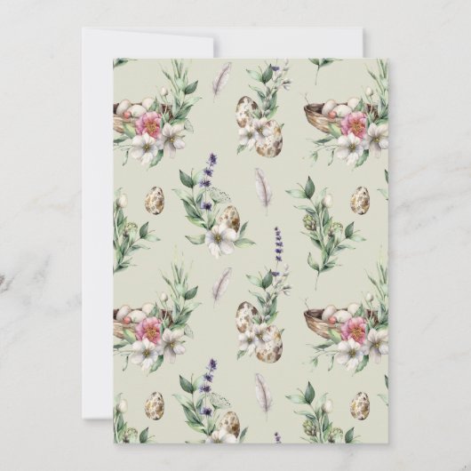 Bunnies Floraux Brunch & Egg Hunt Invitation (Dos)