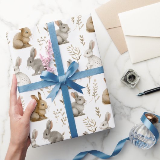 Bunnies & Foliage Wrapping Papier (Geschenken)