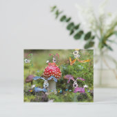 "BUNNIES FOU !" Carte postale (Debout devant)