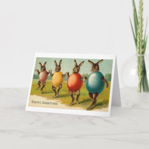  Bunnies in de Eschells-paaskaart Feestdagen Kaart