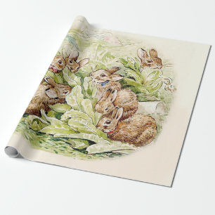 Bunnies in de sla Patch door Beatrix Potter Cadeaupapier