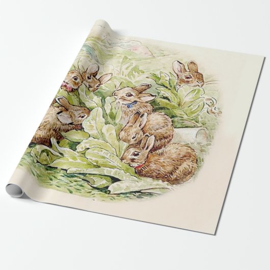 Bunnies in de sla Patch door Beatrix Potter Cadeaupapier (Uitgerold)