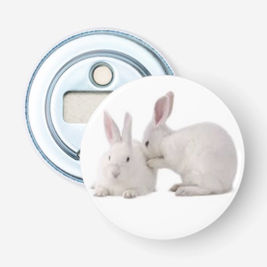 Bunnies Knop Flesopener Button Flesopener (Voorkant)