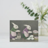 Bunnies maken het Briefkaart van de eieren (Staand voorkant)