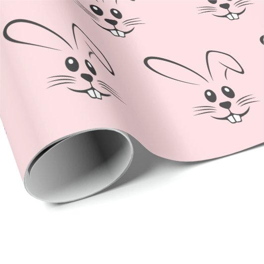 Bunnies op roze cadeaupapier (Rol Hoek)