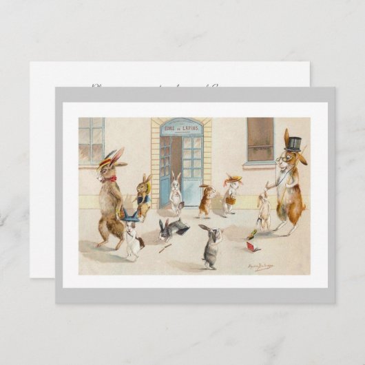 Bunnies op school - Uitnodiging voor de catastrofe (Voorkant / Achterkant)