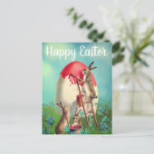  Bunnies Paaspaaspaaspasta Briefkaart (Staand voorkant)