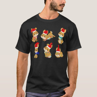 Bunnies Rabbit met kerstkerstverlichting T-shirt