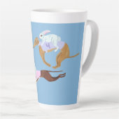 Bunnies riding Greyhounds Mug (Angle droit)