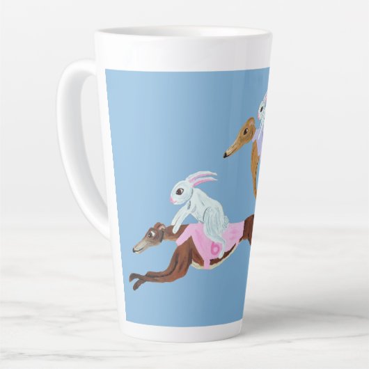 Bunnies riding Greyhounds Mug (Angle gauche)