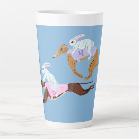 Bunnies riding Greyhounds Mug (Devant)
