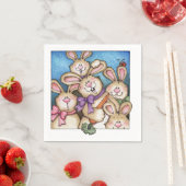 Bunnies - serviettes en papier (En situation)