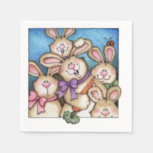 Bunnies - serviettes en papier