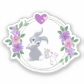 Bunnies with their Mama Sticker (Voorkant)