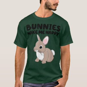 Bunnies zorgen ervoor dat ik blij ben met de brood t-shirt