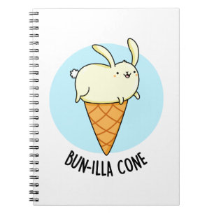 Bunnilla-kegel Grappige Konijn Vanille Ijs Punt Notitieboek