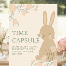 Bunny 1e Verjaardag Tijd Capsule Tafel