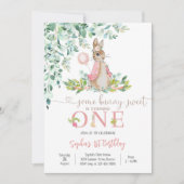 Bunny 1st Birthday Invitation (Devant)