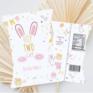 Bunny 2e Verjaardag Chip Bag Pasen Konijn Roze