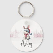 Bunny aangepaste naam sleutelhanger (Voorkant)