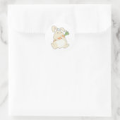 Bunny als Cook met wortel Ronde Sticker (Tas)