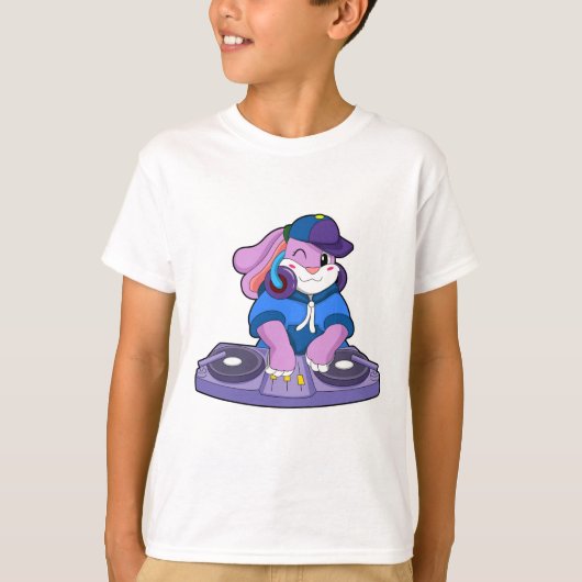 Bunny als muzikant met mixer t-shirt (Voorkant)