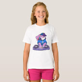 Bunny als muzikant met mixer t-shirt (Voorkant volledig)