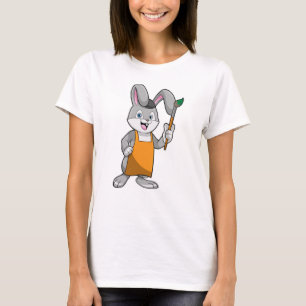 Bunny als Schilder met de borstel van de Verf T-shirt