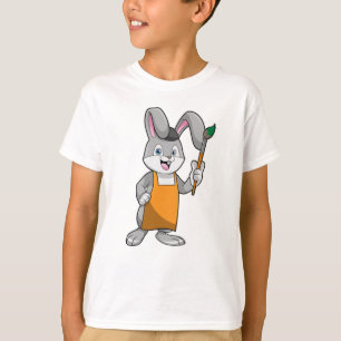 Bunny als Schilder met de borstel van de Verf T-shirt